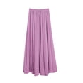 thumbnail image 4 of Dxzfnsa Women's Pleated Midi Skirts Spring Summer High Waisted Knee Length Flowy A Line Skirts Womens Comfy Casual Solid Color Flared Skirts, 4 of 9