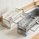thumbnail image 1 of Organizador de racks de fregadero de cocina de acero inoxidable – Cesta colgante para encimera, estantería de doble capa de almacenamiento, desagüe, blanco/gris, 20x10x9,5cm, antideslizante, fácil, 1 of 6