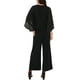 thumbnail image 3 of INSPIRE CHIC Conjuntos de 2 Piezas para Mujeres, Elegante Top de Manga de Gasa y Pantalones de Pierna Ancha 2XL Negro, 3 of 6