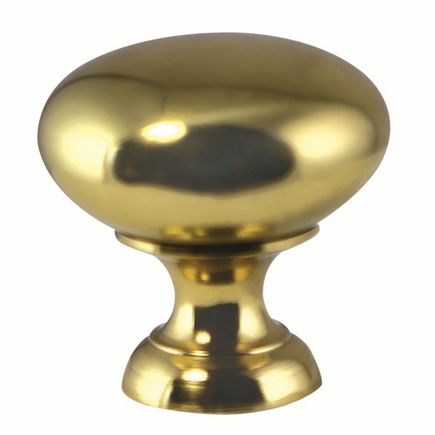 Design House 564591 Cabinet Knob 1.25 Inch, 5-Pack, Polished Brass ...