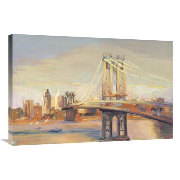 Global Gallery's 'Manhattan Reflection' By Marilyn Hageman Stretched Canvas Wall Art