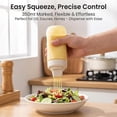 thumbnail image 3 of Condiment Squeeze Spray Bottle, 350ml 5 Hole Multi Hole Dispenser with Dust-Proof Cover & Removable Labels, Kitchen Tool for BBQ Cooking Oil Ketchup Syrup Salad Dressing Mustard, 3 of 7