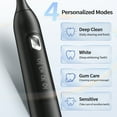 thumbnail image 4 of OasiSmile Sonic Electric Toothbrush for Adults, Rechargeable Travel Tooth Brush with 6 Brush Heads, 42000 VPM Deep Clean 4 Modes 120-Day Battery, Black, 4 of 9