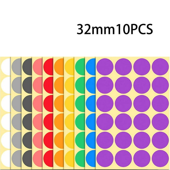 CCOCC 384 Pcs Dot Stickers Round Colored Dot Stickers Removable Adhesive Label Stickers for Family Office and Study 1.2"