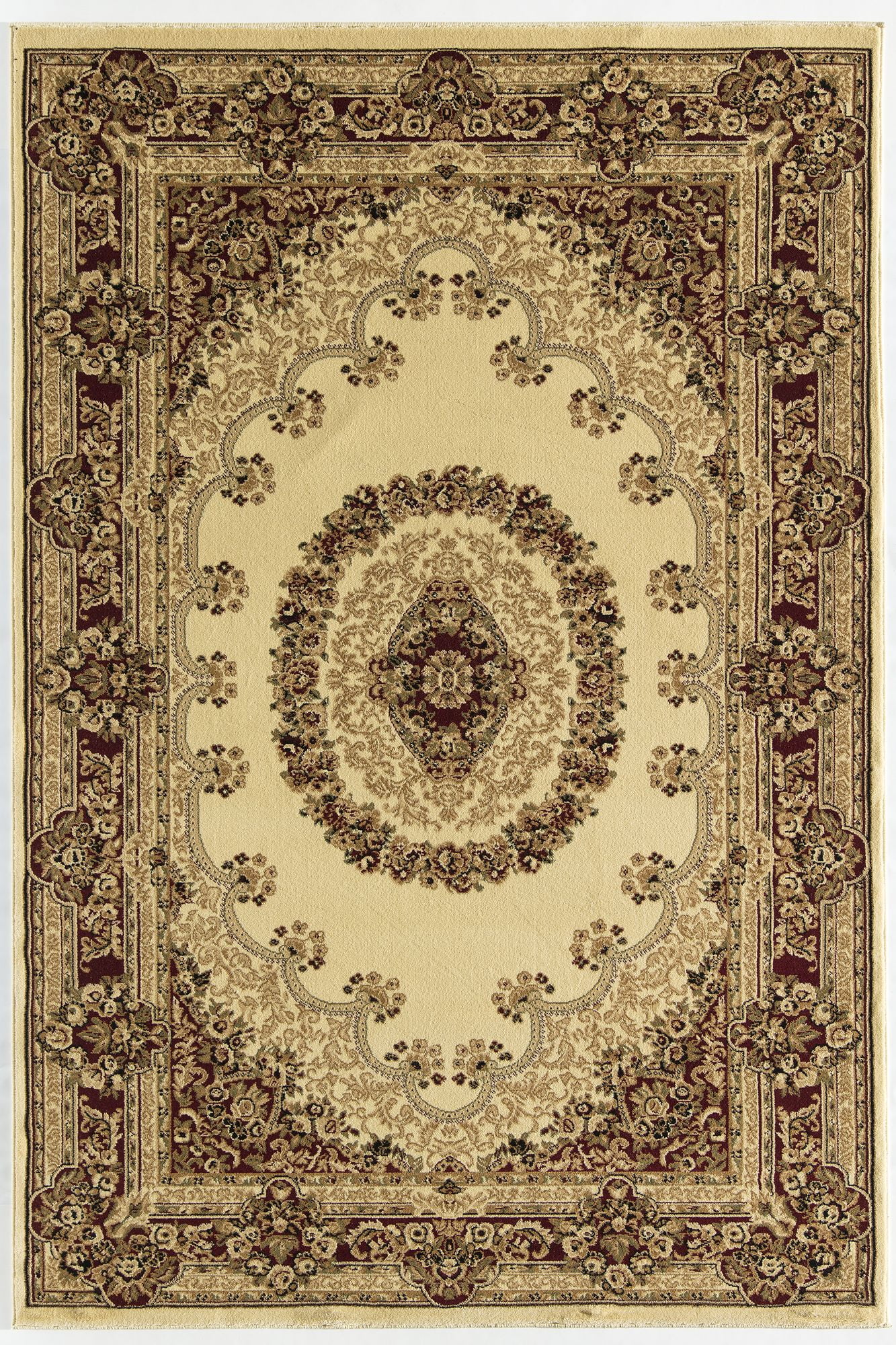 Rugs America Vista 807-CRM Kerman Cream Oriental Traditional Beige Area Rug, 5'3"x7'10"