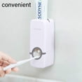 thumbnail image 3 of Organizador de baño de estilo hotel, apto para familias, montado en la pared, exprimidor automático de pasta de dientes y soporte para 5 cepillos, 3 of 5