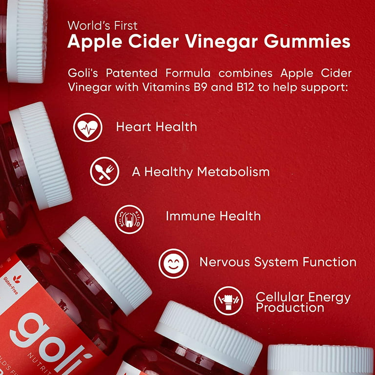 Goli Apple Cider Vinegar Gummies, 60 Count
