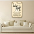 thumbnail image 4 of Elephant Wall Art Knowledge Poster Vintage Animal Wall Art Canvas For Bedroom Decorative Paintings Framed 24×36 in, 4 of 5
