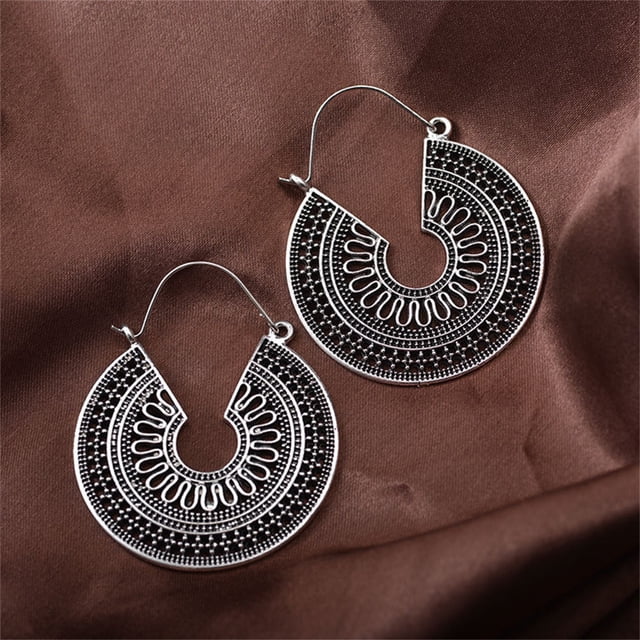 TIMIFIS Boucles d'Oreilles Bohème-mia Rétro Ajourées Boucles d'Oreilles Clous d'Oreilles Paillettes Franges Boucle d'Oreille Magnifique Bijoux Boucles d'Oreilles pour Bal Fête - Été