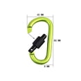 thumbnail image 2 of Onwon Aluminum Carabiner D-Ring Locking Key Security Camping Climbing Hiking Keychain ( 10 PCS), 2 of 3