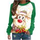 thumbnail image 1 of Camiseta informal de manga larga con cuello redondo y estampado navideño para mujer Pompotops qwe23969, 1 of 5