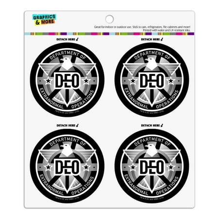 

Supergirl TV Series DEO Department of Extranormal Operations Emblem Refrigerator Fridge Locker Vinyl Circle Magnet Set