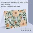 thumbnail image 4 of Dailycode Light Switch Plate Covers 3 Gang Wall Plate Plastics Outlet Covers for Kitchen Home Office Decor Retro Cute Peach Flower, 4 of 8