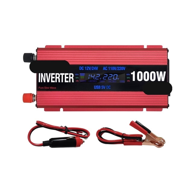 600W- 1200W Pure Sine Wave Inverter to Portable Power Voltage Converter Car Solar Inverter ,Easy to Operate