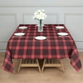 thumbnail image 3 of Red and Black Plaid Pattern Square Tablecloth,Waterproof Square Table Cover,Wipeable Spillproof Washable Table Cover for Home Kitchen Party Decor 52"x52"(132x132cm), 3 of 6