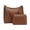 Brown, variant on Stylago 2pcs Shoulder Purses for Women Adjustable Strap Soft Leather Handbag Stylish Tote Work Cellphone Underarm Bag Set Black