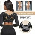 thumbnail image 2 of Mimigo Womens Shapewear 3/4 Sleeve Arm Shaper Front Closure Compression Bra Post Surgery Posture Corrector Tank Top, 2 of 5