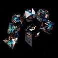 thumbnail image 2 of Fugacity Dnd Juego de dados Núcleo líquido Hecho a mano Borde afilado 7 piezas de dados de resina: mazmorras y dragones Juego de dados poliédricos Juego de dados D&D con estuche de dados de regalo par, 2 of 5