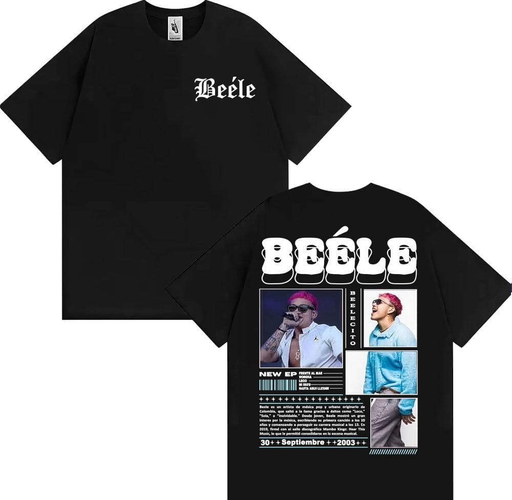 Rapper BEELE Album Tour 2025 Merchandise T-Shirt Cotton Oversized