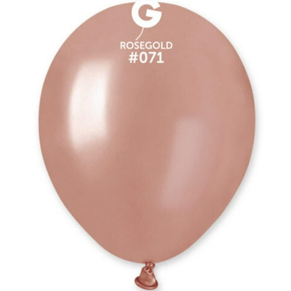 100 Gemar Metallic Rose Gold Balloons 5"