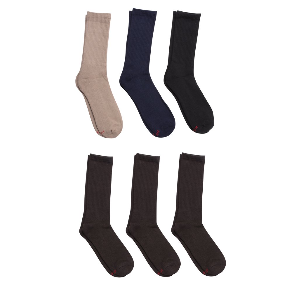 Hanes Hanes Blue Label FreshIQ Casual Crew Socks (Men's ), 6 Pack