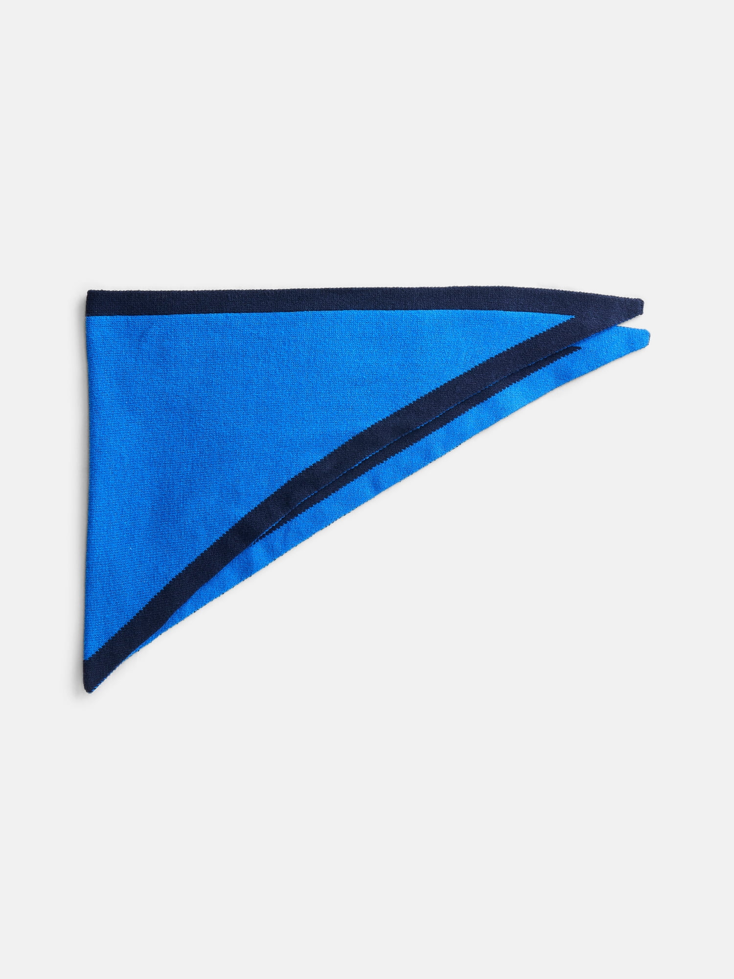 Scenario Women's Border Stripe Knit Triangle Scarf, Blue Fire and Classic Navy