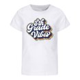 thumbnail image 3 of TIEVOSA T-Shirt d'Été à Manches Courtes pour Filles, Coupe Ample Décontractée, Col Rond, Imprimé Lettre Dessin Animé Mignon, Confortable et Respirant pour Usage Quotidien à Partir de 3 à 24 Mois (Blanc), 3 of 4