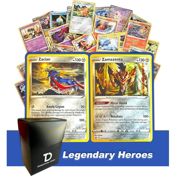 Pokémon Legendary Heroes TCG Random Assortment Bundle || Guaranteed Legendary Heroes Duo   6 Holographic Cards   6 High HP Cards   Dan123yal Deck Box
