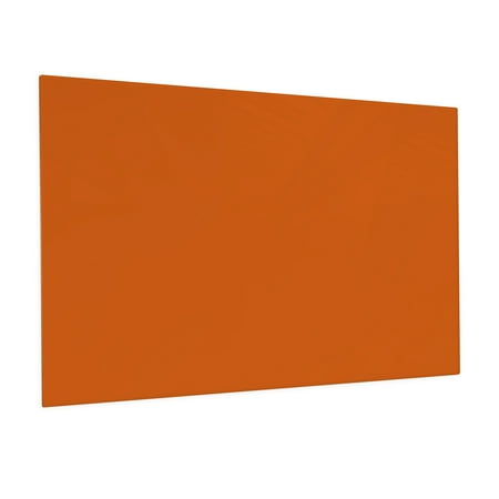 Floating Peach Magnetic Glass Board 48" X 60" Inches Eased Corners