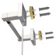 thumbnail image 5 of Ruacq Portarrollos De Papel Higiénico De Níquel Cepillado, Doble Poste, Portarrollos Cuadrados Giratorios, Perchas Para Portarrollos, Soporte Para Papel Higiénico, Acero Inoxidable Y Aleación De Zinc,, 5 of 5