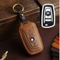thumbnail image 1 of Car Key Fob Cover Case Protector For BMW 3 Series 5 Series X1 X3 X5 7 Series Key Case Cover Leather, 1 of 24