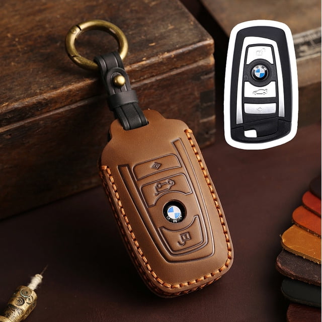 Car Key Fob Cover Case Protector For BMW 3 Series 5 Series X1 X3 X5 7 Series Key Case Cover Leather