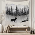 thumbnail image 5 of Deer Forest Large Tapestry for Bedroom Wall Hanging Tapestry, Farmhouse Vintage Nature Trees Mountain Ceiling Backdrop Tapestries Poster Blanket Wall Decor for Teens Room Living Room Dorm 100" x 59", 5 of 8