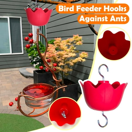 

Cuoff Home Decor Hummingbird Feeder Hook Ant Moat Insect Protection Trap Bird Feeder Room Decor