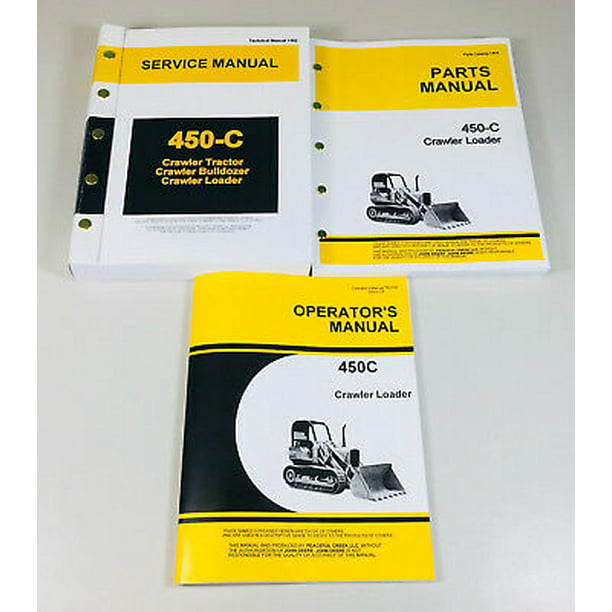 Service Manual Set For John Deere 450C Crawler Loader Operator Parts Tech Repair