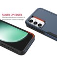 thumbnail image 6 of Samsung Galaxy S23 FE Case with Tempered Glass Screen Protector, Tekcoo Heavy Duty Rugged Shockproof Full Body Protective 2-IN-1 Phone Case Cover for Galaxy S23 FE, Dark Blue, 6 of 9