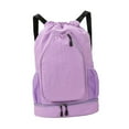 thumbnail image 3 of Lipstore Badminton Racket Bag Decor Basketball Bag for Camping Gym Outdoor Activities Purple, 3 of 8