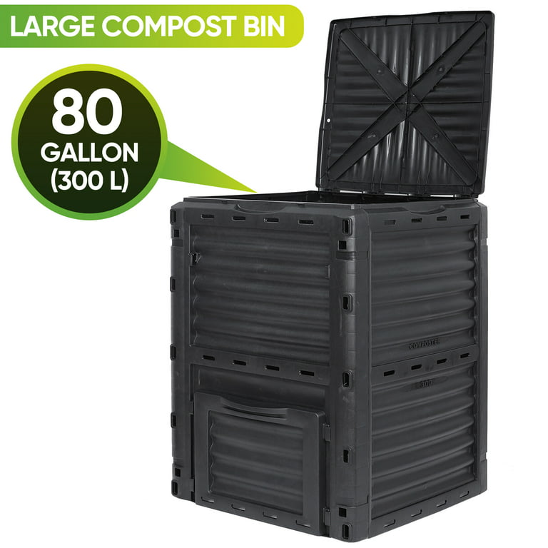 VILOBOS 80 Gal Garden Compost Bin Large Composter Barrel Household Waste  Saver