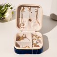 thumbnail image 6 of Jellyfish Travel Portable Square Jewelry Stand Organizer Storage Box for Rings, Earrings, Necklaces, Bracelets - Suitable for Girls and Women, 6 of 6