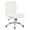 thumbnail image 5 of Armless Mid Back Manager's Faux Leather Chair in Charcoal with Chrome Base, 5 of 5