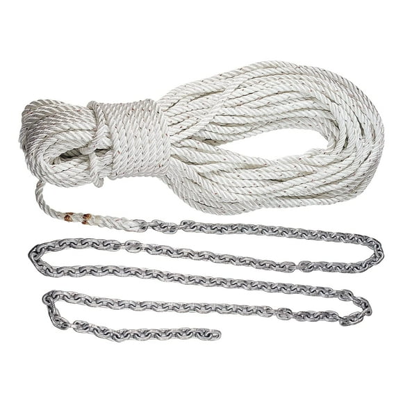 Cuerda Boat Anchor Rode Lewmar, cadena G4 de 4 m, 61 m, 8 trenzas