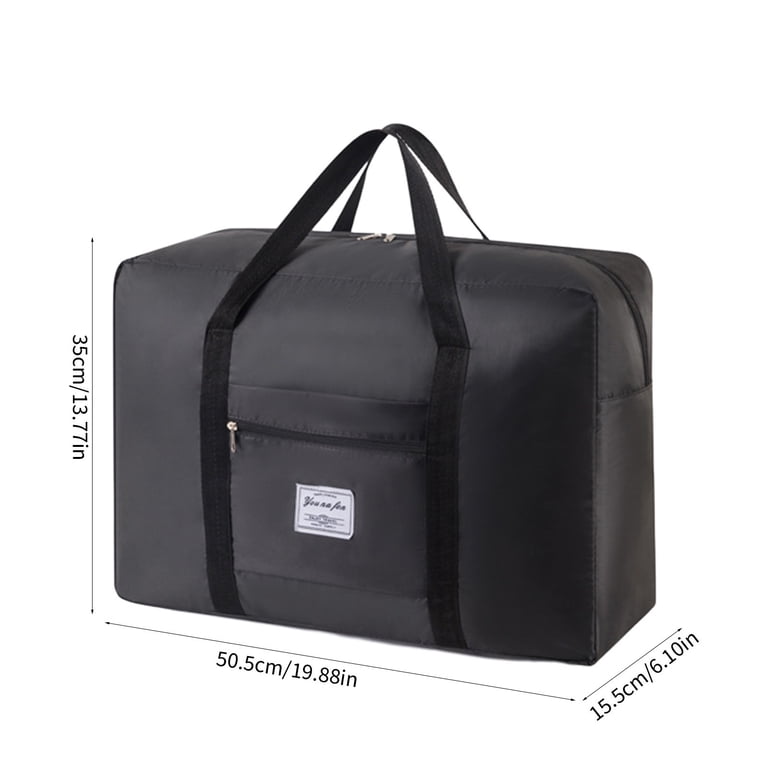 foldable travel duffle bag tote carry on Overnight Weekender For Women Men WANDF 036 cubic inches (expanded) Foldable Travel Duffel Bag Tote
