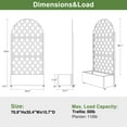 thumbnail image 6 of MAYEERTY 71" x 35" Outdoor Metal Raised Garden Bed with Trellis Planter Box for Climbing Plants, Gray, 6 of 8