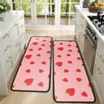 thumbnail image 4 of Kitchen Rugs Sets Of 2,Red Strawberry Plants Fruit Anti Fatigue Kitchen Mat Rugs Non Slip Washable,Decorative Kitchen Floor Mats for Kitchen,Sink,Laundry,17"x47"+17"x47", 4 of 5