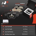 thumbnail image 3 of A-Premium 13.98 inch (355mm) Front Vented Disc Brake Rotors + Ceramic Pads Kit Compatible with Select Jaguar Model - XF 2010-2015 XJ 2011-2018 F-Type 2018-2021 XK 2012-2015 XKR 2007-2009 6-PC Set, 3 of 5