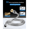 thumbnail image 7 of NFTIGB High Pressure 10 Mode Handheld Shower Head with 5 ft Stainless Steel Hose, Showerhead for Bathroom, 7 of 7