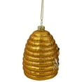 thumbnail image 2 of Northlight 3.5" Gold Holiday Collections Glass Beehive Christmas Ornament, 2 of 4
