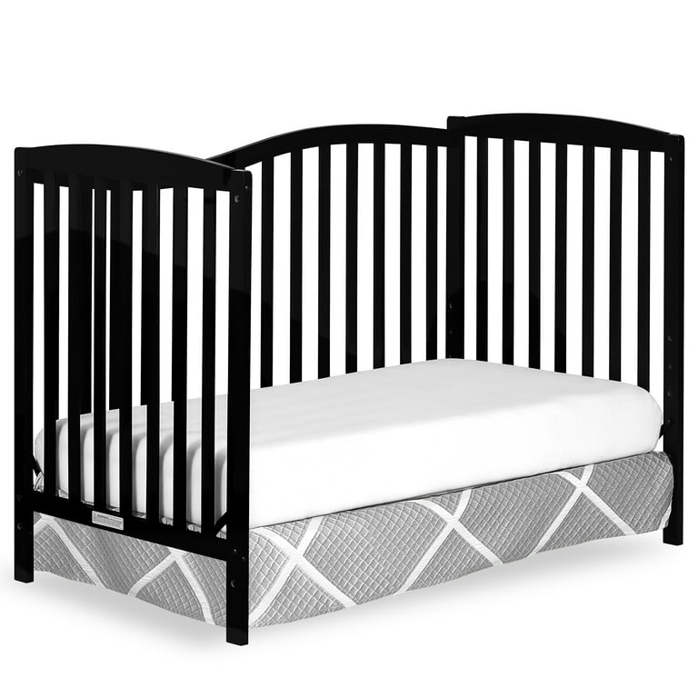 Dream On Me Chelsea 5 in 1 Convertible Crib JPMA Certified Black Walmart
