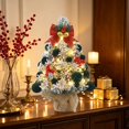 thumbnail image 2 of 2026 Christmas Home Party Decoration Flocked Wintery Mini Tabletop Christmas Tree Before Lit Small Xmas Tree With Velvet Balls Ornaments Desktop Christmas Decor Christmas Celebration Party, 2 of 6
