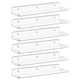 thumbnail image 1 of Repisas flotantes Juego de 6, Acrílico Transparente de Montados en la Pared 38cmx10cm, Baldas Almacenamiento Organizadoras Estantes Flotantes para Libros, Vinilos, Dormitorio, Baño, Cocina, 1 of 8